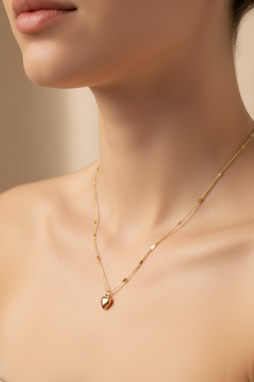 Herz Halskette vergoldet