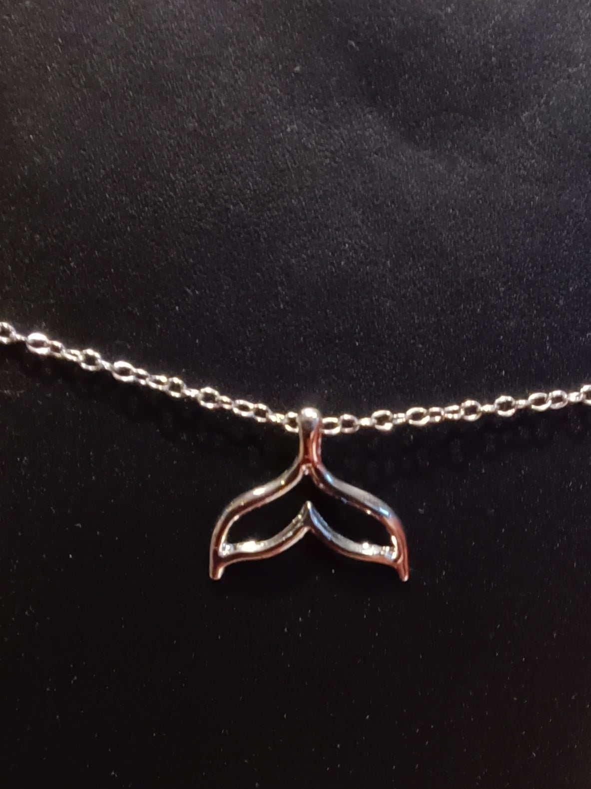 Edle Edelstahlkette in Silber "Fischflosse"