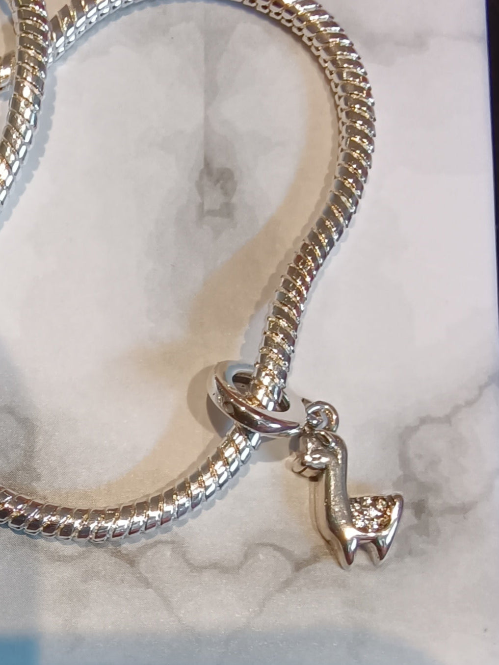 Gliederarmband+Charm Anhänger "Lama/Alpaka"925er Sterling Silber