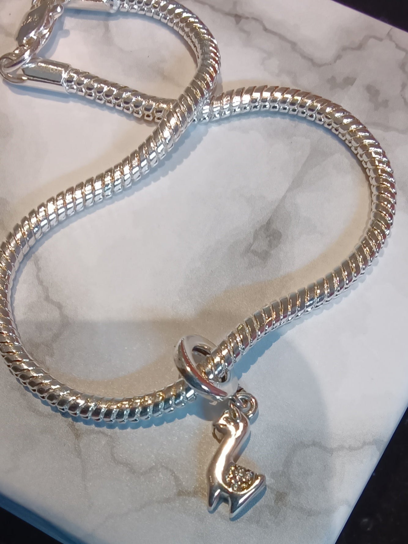 Gliederarmband+Charm Anhänger "Lama/Alpaka"925er Sterling Silber