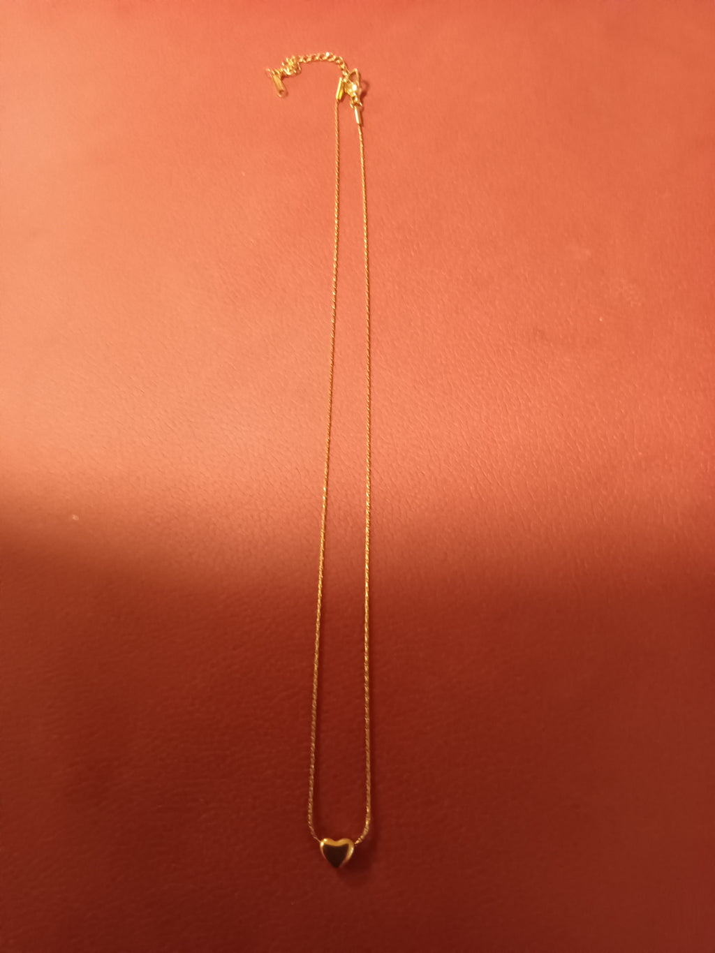 Elegante Herz-Anhänger Halskette Edelstahl vergoldet