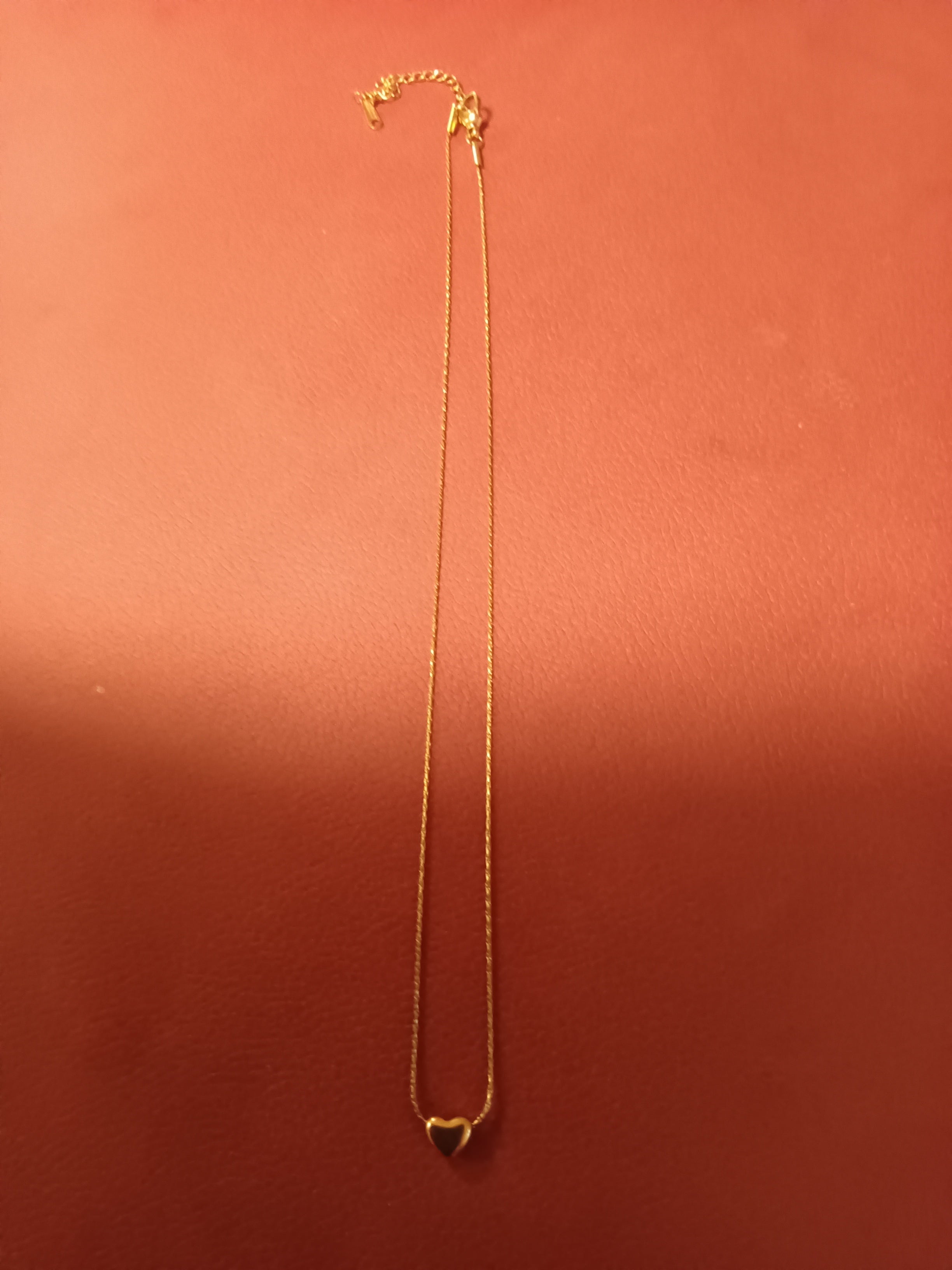 Elegante Herz-Anhänger Halskette Edelstahl vergoldet