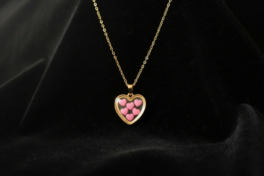 Konfetti Herz Halskette