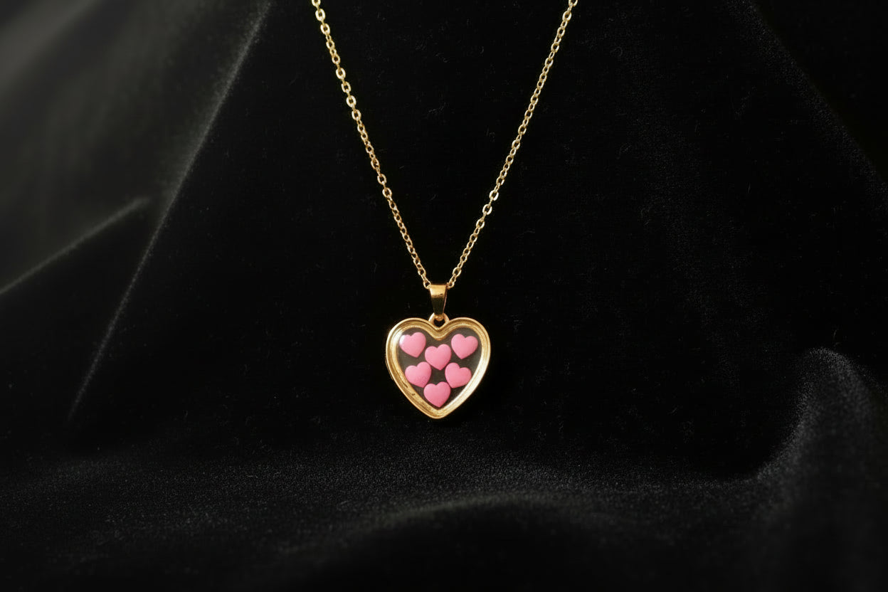 Konfetti Herz Halskette