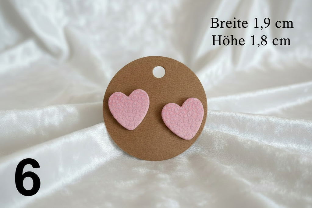 Retro Acryl Herz Ohrringe