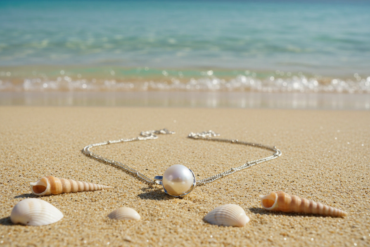 Perle in Muschel 925er Silber Allergiefreundlich (Artikel 303)